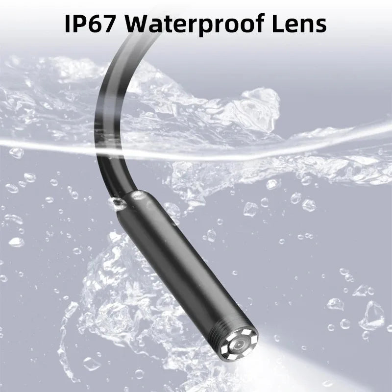 TYPE-C Endoscope Camera with 6 Adjustable Leds USB Android Flexible Inspection Borescope for Phone PC 7MM Diameter