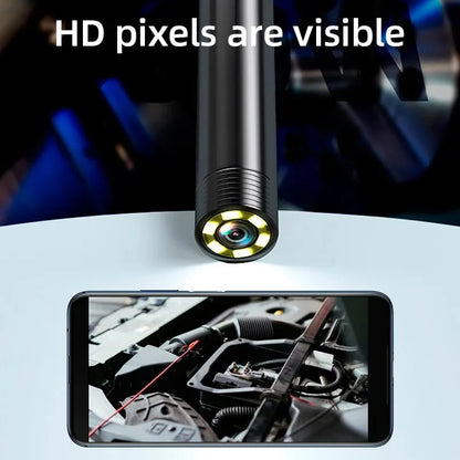 TYPE-C Endoscope Camera with 6 Adjustable Leds USB Android Flexible Inspection Borescope for Phone PC 7MM Diameter